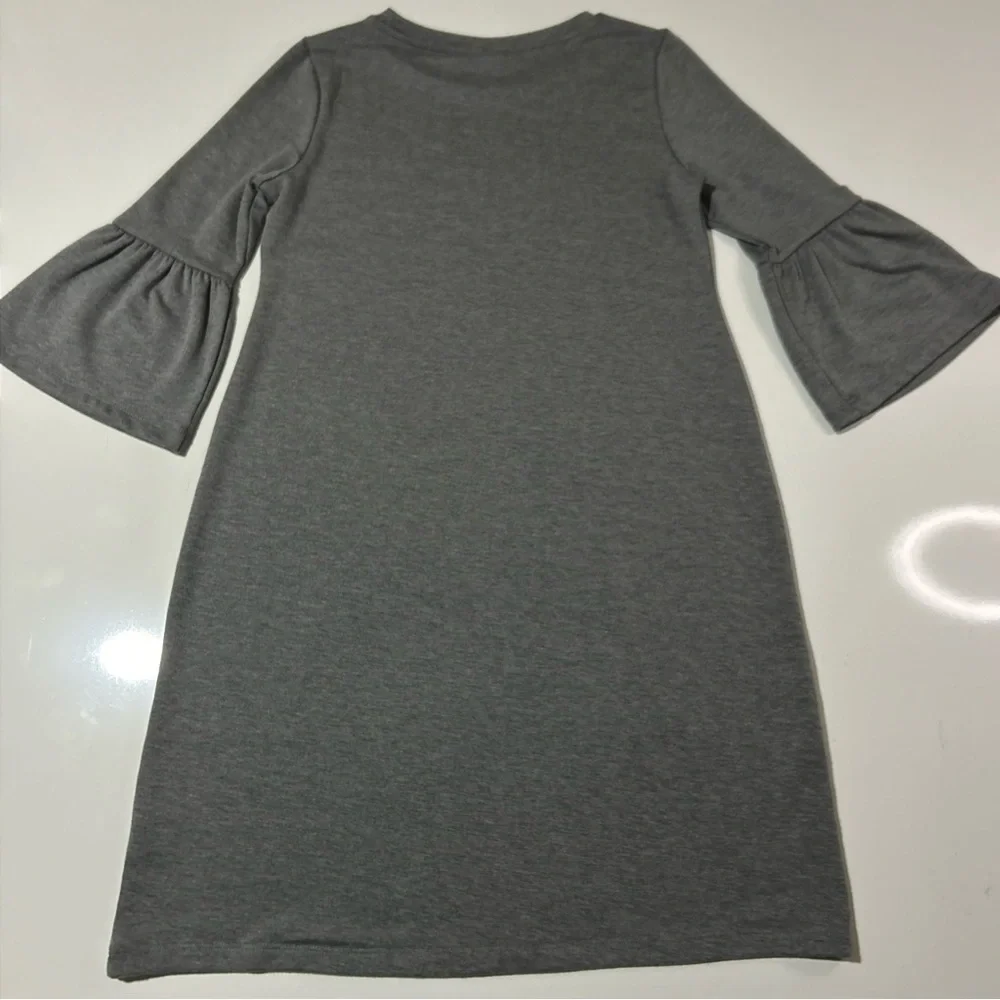a.n.a. T Shirt Dress Women’s Small Gray Bell Sleeves Comfy Cottagecore Casual